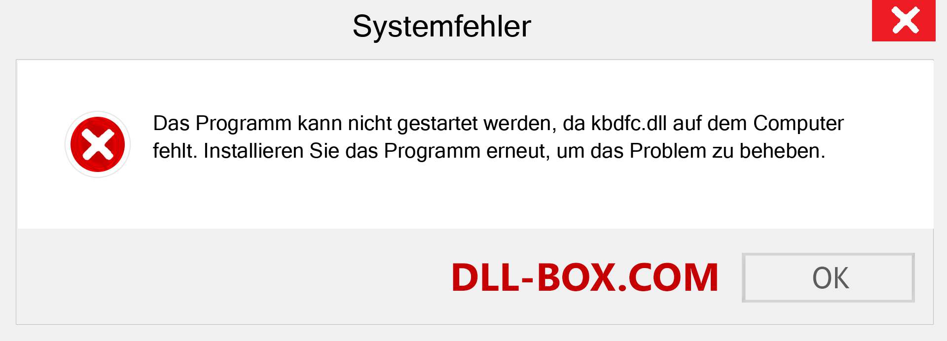 kbdfc.dll-Datei fehlt?. Download für Windows 7, 8, 10 - Fix kbdfc dll Missing Error unter Windows, Fotos, Bildern